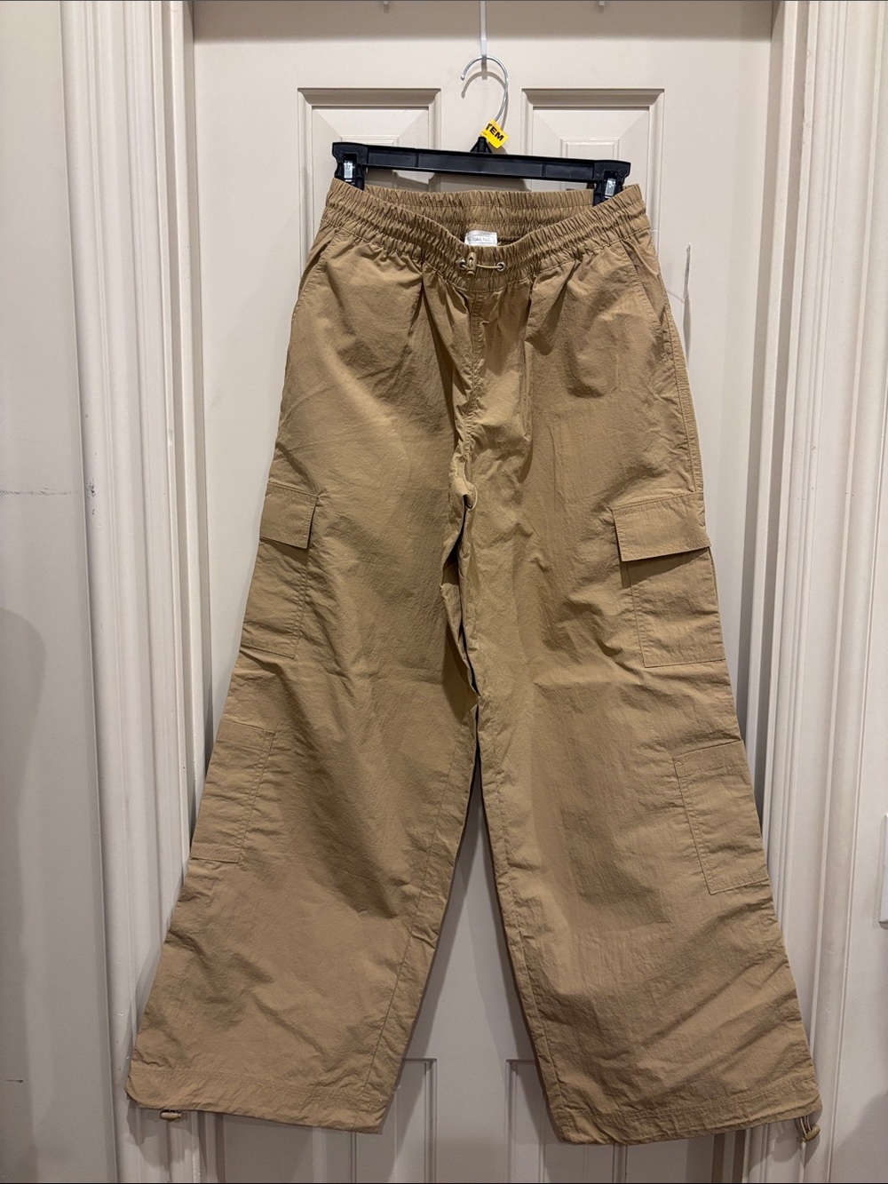 Women’s Khaki Cargo Wide-Leg Pants